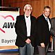 Bild 2016 LaKo049: von links: AWO-Schwaben-Chef Heinz Münzenrieder; AWO-Landesvorsitzender Thomas Beyer, der Geehrte Günter Vogt sowie die neue Vize-Landesvorsitzende Brigitte Protschka.