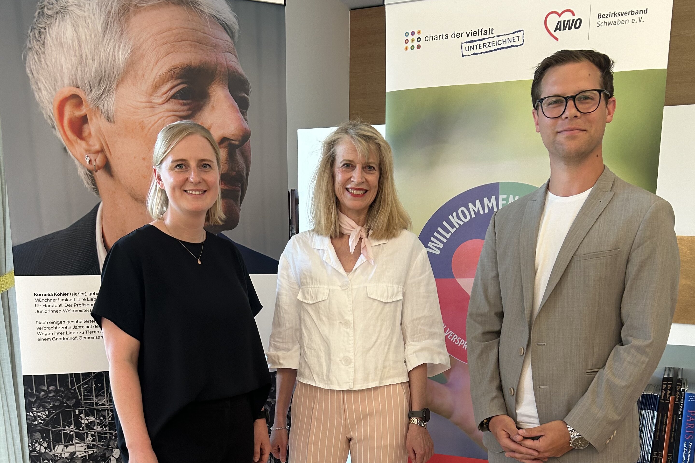 Gruppenbild Lisa Hitzke, Marion Leichtle-Werner, Frederik Hintermayr