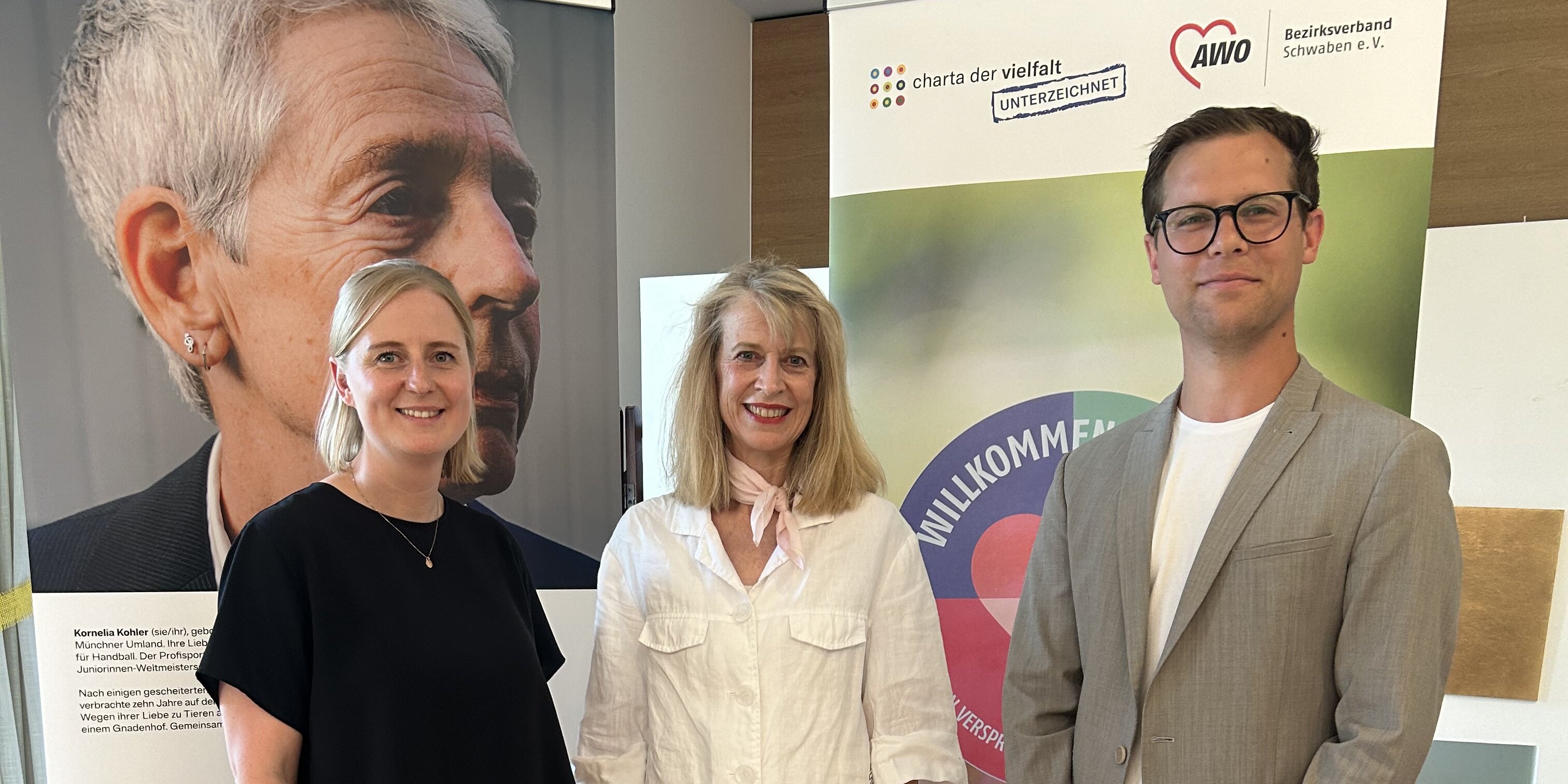 Gruppenbild Lisa Hitzke, Marion Leichtle-Werner, Frederik Hintermayr