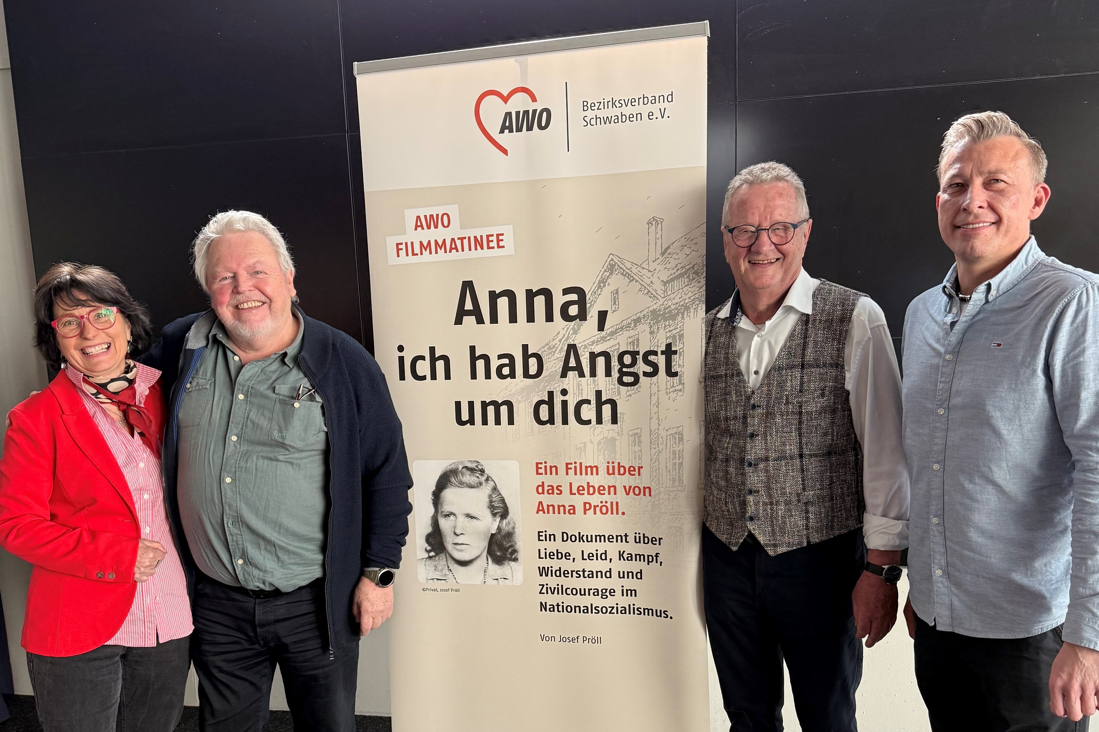 Gruppenbild Filmmatinee in Kempten: Kolb-Djoka, Pröll, Treffler, Ulm