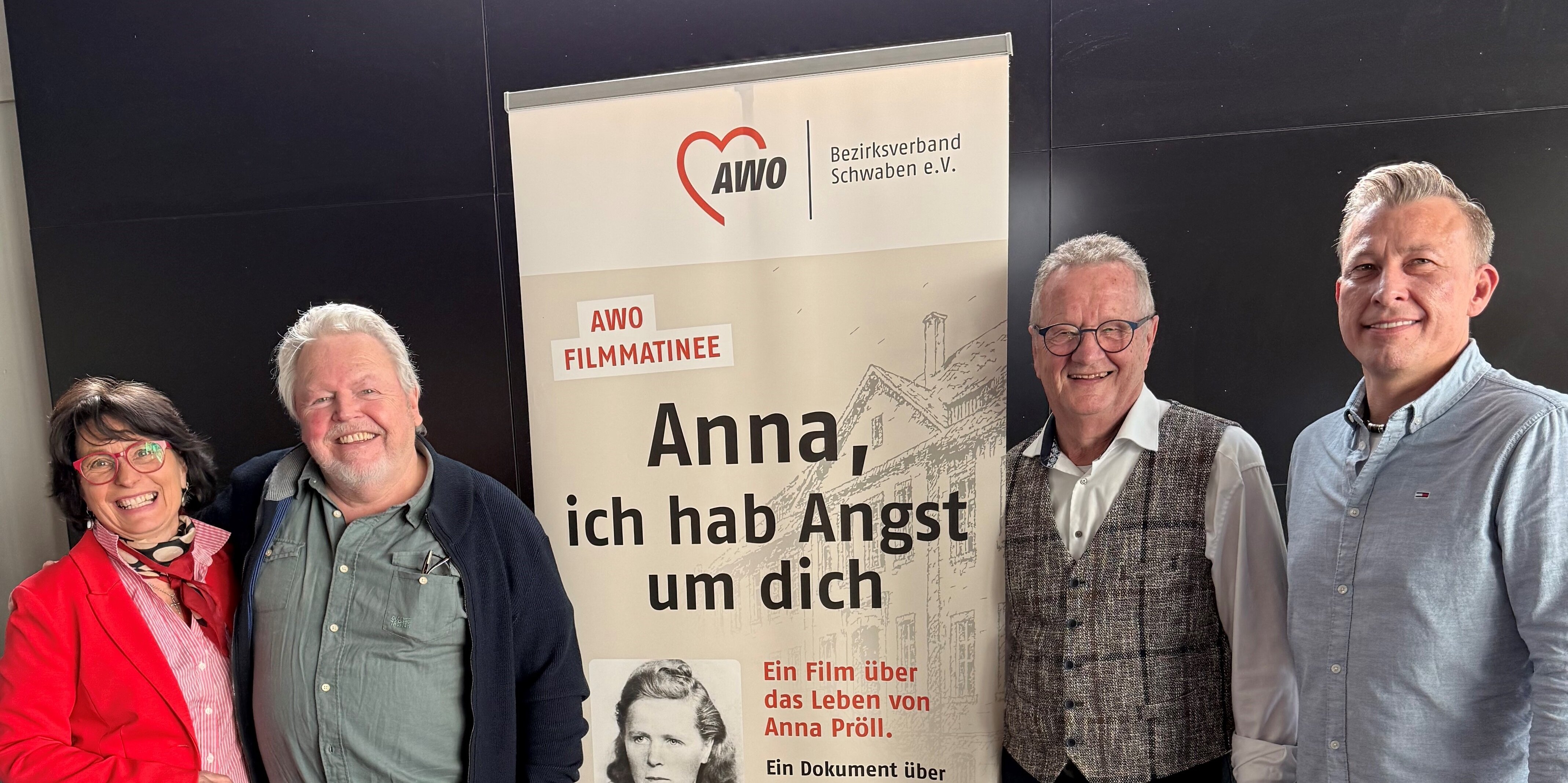Gruppenbild Filmmatinee in Kempten: Kolb-Djoka, Pröll, Treffler, Ulm